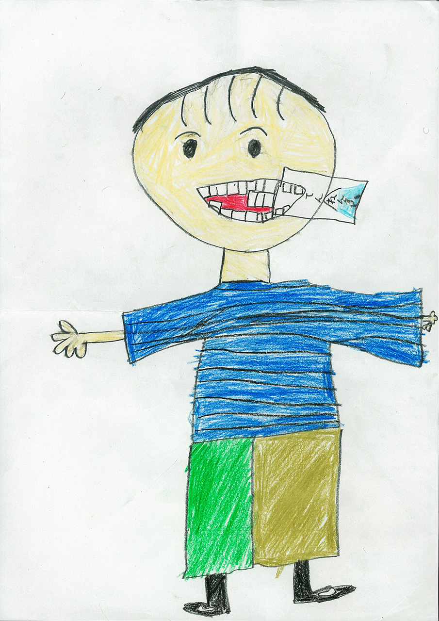 「水を飲む元気な人」